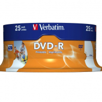 DVD-R 4.7GB full face printable ID Brand Verbatim - празни дискове, снимка 1 - DVD филми - 36203529