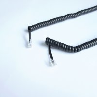 Телефонен кабел за стационарен телефон, спирала, RJ11 4pin(м), 4,5m, снимка 1 - Кабели и адаптери - 42568860