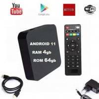 Android 10, 4GB / 64GB Smart TV BOX 4K IPTV WiFi Media MXQ PRO приемник Тв Бокс за онлайн телевизия, снимка 1 - Приемници и антени - 29072552