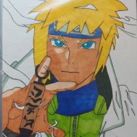 Рисунка аниме Наруто Минато Minato Naruto anime, снимка 1 - Картини - 41842505