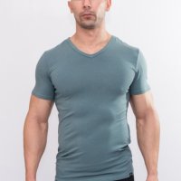 Мъжка тениска Markus с къс ръкав и остро деколте Extase-Fashion M115OM, снимка 7 - Тениски - 34846168