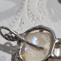 Сребърен комплект обеци с пръстен с натурални перли , снимка 6 - Бижутерийни комплекти - 44231258