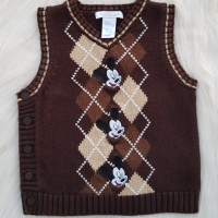 Пуловер Мики Маус на H&M 6-9 месеца , снимка 5 - Жилетки и елечета за бебе - 36215710