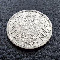 Стара монета 5 пфенига 1908 г. буква  D - Германия- хит цена !, снимка 1 - Нумизматика и бонистика - 39778962