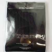 Emilio Cavallini S/M нов луксозен фигурален черен чорапогащник, снимка 2 - Бельо - 44685488