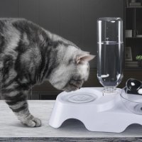 2в1 дозатор за вода и купичка за хранене на домашни любимци, снимка 5 - За котки - 40381140