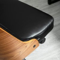 Офис стол кожен дървена облегалка Vinsetto внос от Германия със забележки, снимка 3 - Столове - 41393401