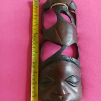 африканска дървена маска , снимка 1 - Статуетки - 41408416