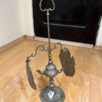 Стара маслена лампа, снимка 5 - Антикварни и старинни предмети - 41242834