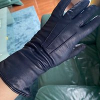 Кожени сини ръкавици /нови/, снимка 1 - Ръкавици - 39648050
