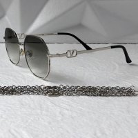 Valentino дамски слънчеви очила Осмоъгълник с верижка синджир, снимка 10 - Слънчеви и диоптрични очила - 41846901