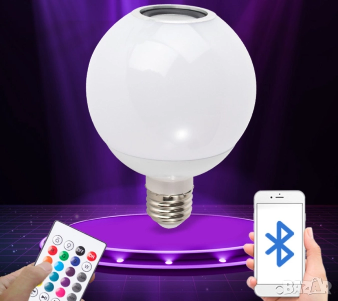 💡🌈 Цветна LED Крушка с Дистанционно  , снимка 1