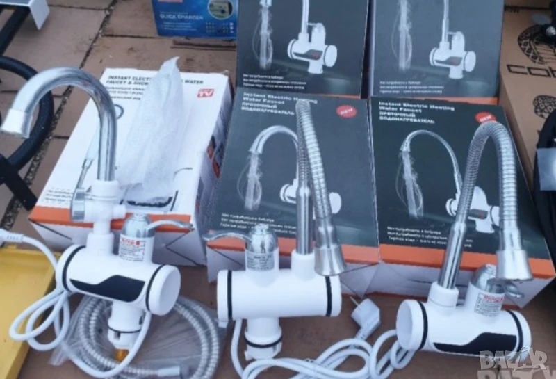 Смесител за вода с нагревател за мигновено загряване, снимка 1