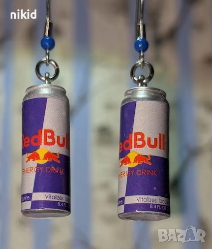 Red Bull енергийна напитка кенче мини висулка за бижу колие обеци ключодържател и др, снимка 1