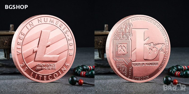 25 Лайткойн монета / 25 Litecoin ( LTC ) - Copper, снимка 1