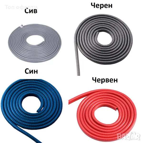 Протектор лайсна за врата 2351 черен, сив, син, червен, снимка 1