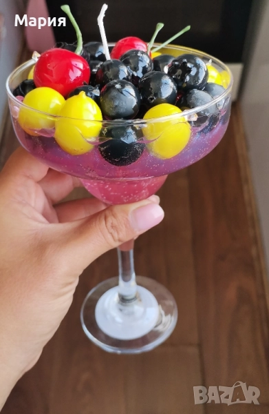 Чаши с декорация плодове , снимка 1