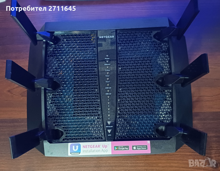 Netgear X6S R8000P, WiFi tri band, 2.4 and 5 Ghz, VPN, перфектен, снимка 1