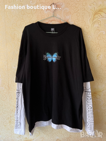 Мъжка блуза с пеперуда 🦋 XL размер 100% памук 🖤, снимка 1