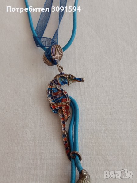 Висулка морско конче маркирана 925проба за сребро на закопчалката, снимка 1