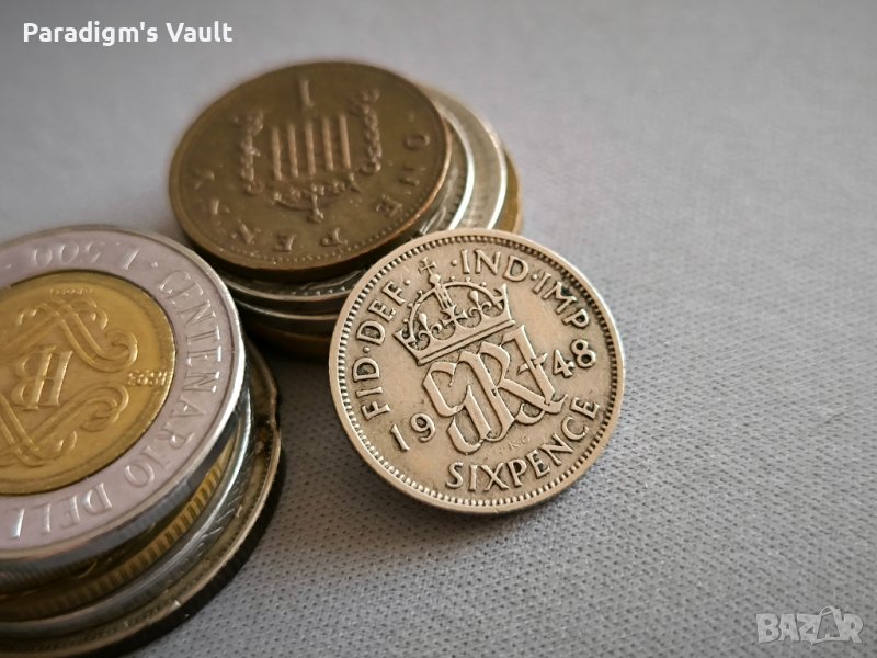 Монета - Великобритания - 6 пенса | 1948г., снимка 1