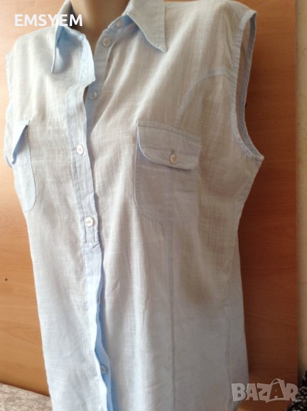 Дамска памучна ризка без ръкави , снимка 1
