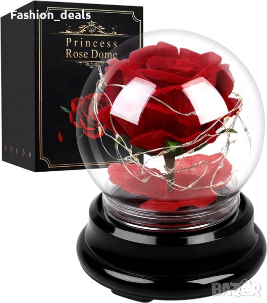 Нова роза с LED светлини с кутия Подарък за жена приятелка гадже Годишнина, снимка 1