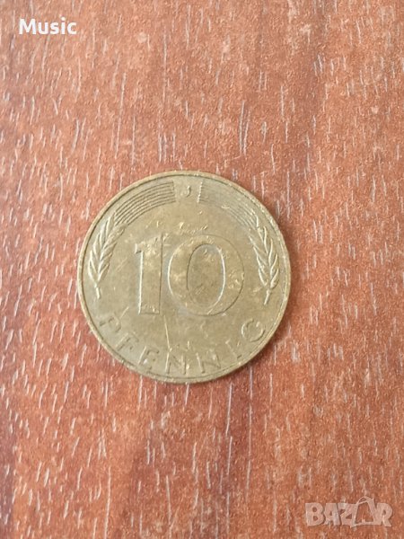 Монета Germany-10 Pfennig- 1990г. / 10 Пфенинга от  Западна Германия, снимка 1