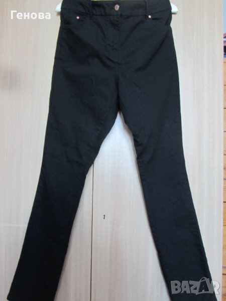 Дамски черен панталон тип дънки H&M номер 46, снимка 1