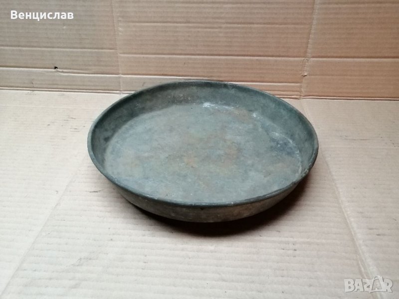 Стара Кована Медна Тава За Баница. , снимка 1