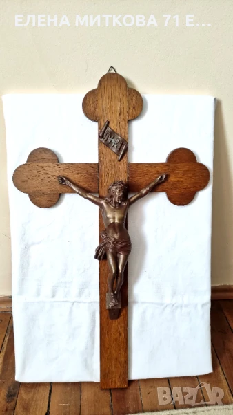 Голям кръст Разпятие Христово за закачане на стена, снимка 1
