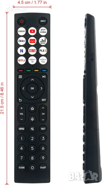 AULCMEET ERF3G86 ERF3G86H Гласово дистанционно за Hisense Smart TV, снимка 1