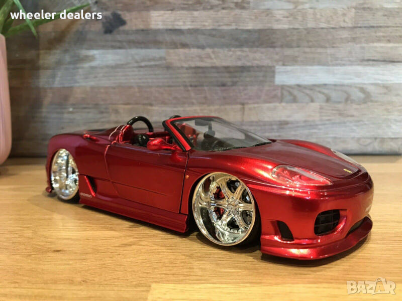 Метална количка Hot Wheels Ferrari 360 Spider 1/24 Dropstars Custom , снимка 1