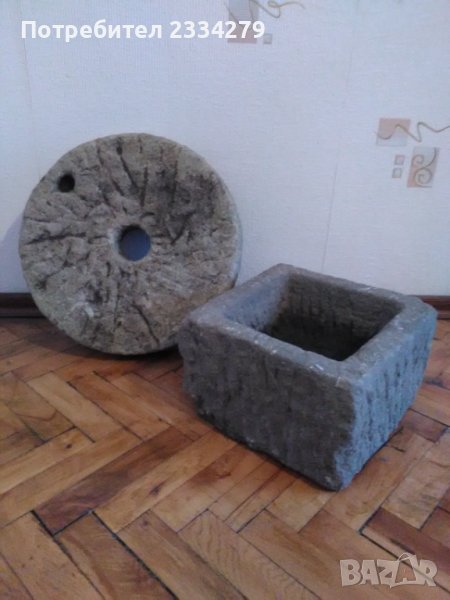 Старо каменно корито, ръчно изсечено от възрожденски майстор каменар през турско., снимка 1