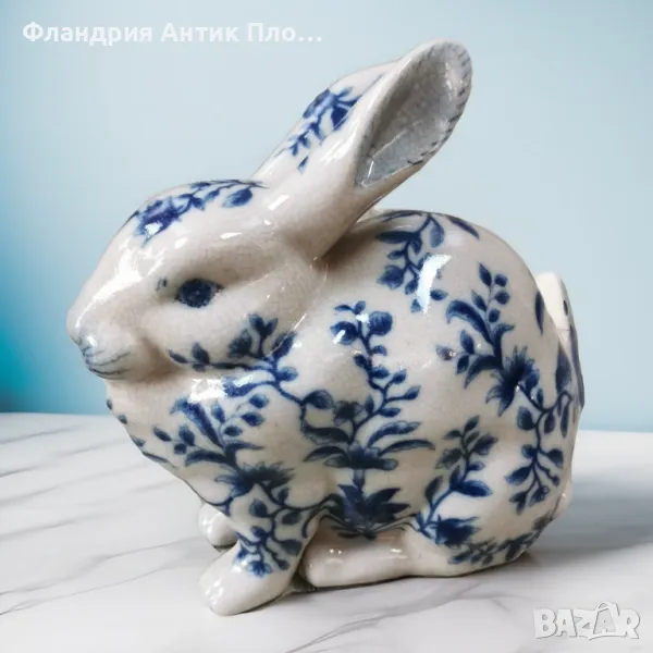 Фигурка - Заек в синьо, снимка 1