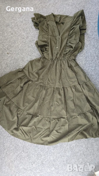 Рокля в камуфлажно зелено, снимка 1