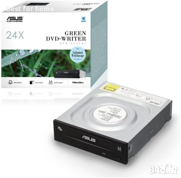 DVD записвачка ASUS DRW-24D5MT, 24x, SATA, снимка 1