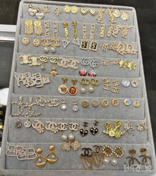 обеци от неръждаема стомана prada chanel christian dior ysl saint laurent gucci , снимка 1