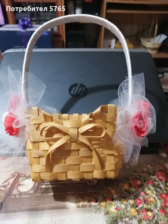 Кошничка за сватба,за късмети или за хорото на булката или др., снимка 1