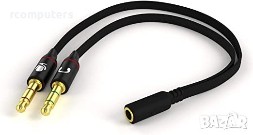 Прходник Audio Jack3.5mm 2x M-1x F, снимка 1