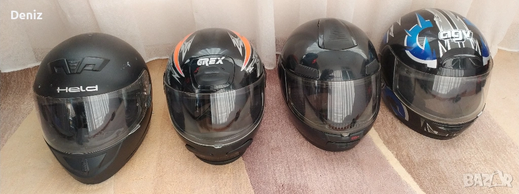 4 бр. моторни каски за пистов мотор (обща цена), снимка 1