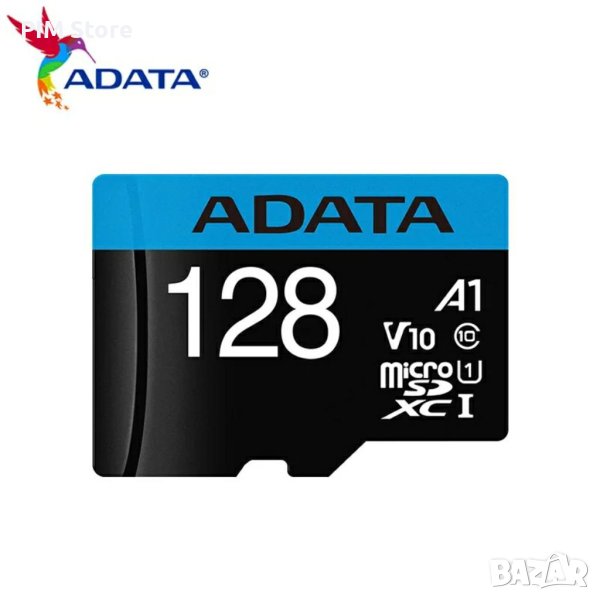 Карта с Памет, Adata 128GB MicroSDXC UHS-I CLASS10 A1 + (1 adapter), снимка 1