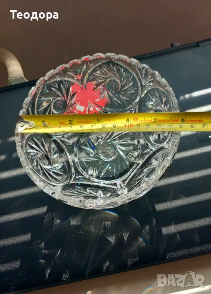 Кристална купа на три крачета, снимка 1