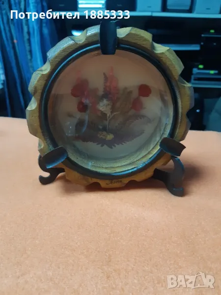 дървен пепелник в стил на изкуства и занаят в австрийско народно изкуство, снимка 1