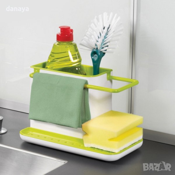 1932 Органайзер за кухня баня разпределител за мивка поставка за гъбички веро прибори, снимка 1