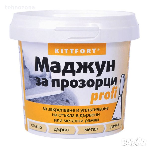 Маджун за фиксиране и уплътняване на стъкла в рамки КИТФОРТ 0.700кг, снимка 1