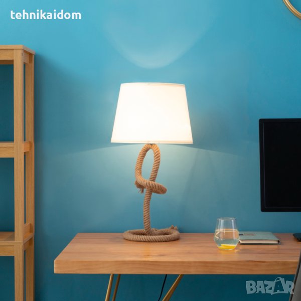 Лампа с въже бял плафон Homcom внос от Германия -20% от цената ПРОМОЦИЯ, снимка 1