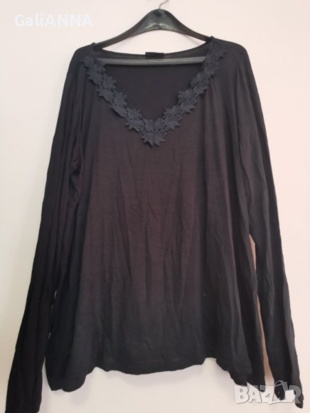СТРАХОТНА БЛУЗА С КРАСИВО БИЕ ДАНТЕЛА 3XL, снимка 1