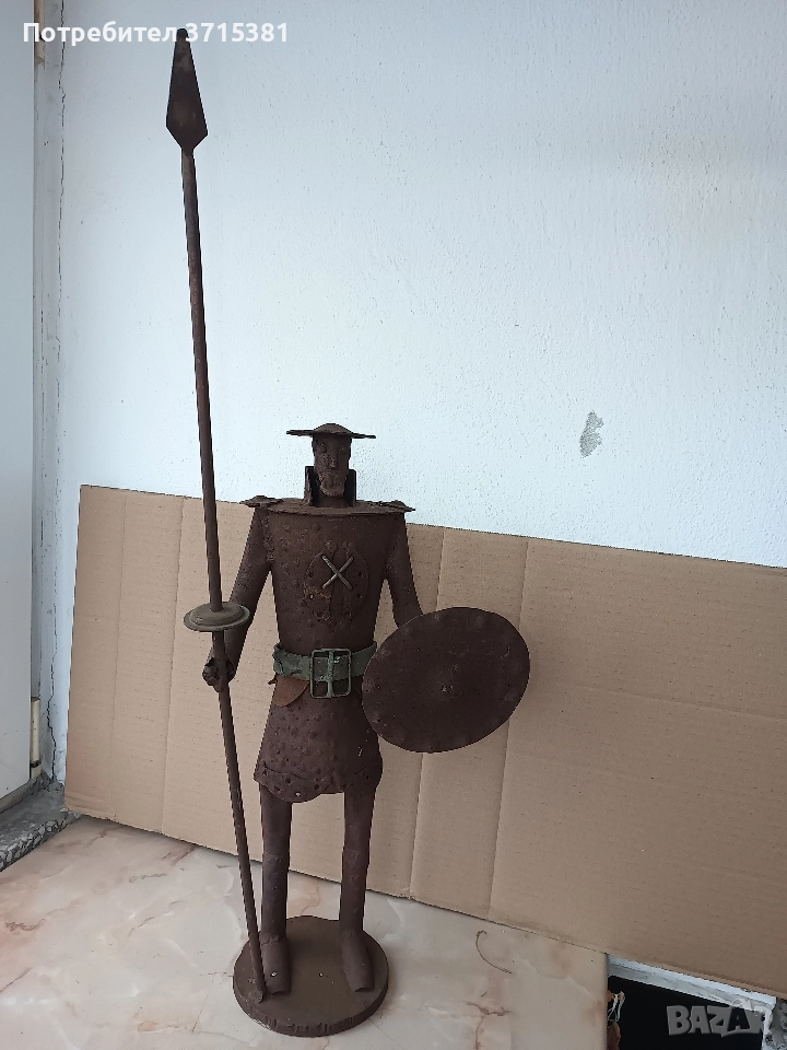 Дон Кихот - метална скулптура , снимка 1
