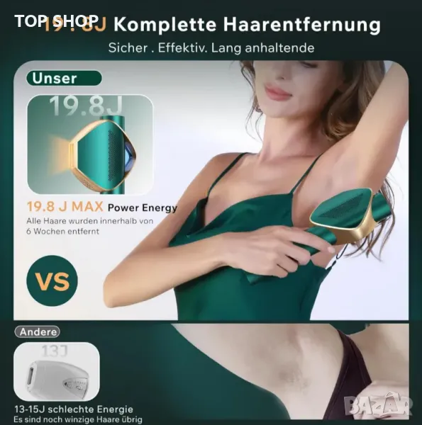 Супер бързо светкавично IPL устройство за епилация с революционна IGBT технология, 3 В 1 безболезнен, снимка 1